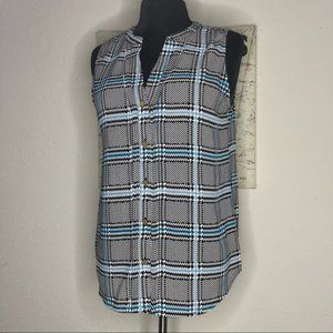 Apt 9 Sleeveless Vneck Button Blouse Size XL